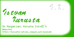 istvan kurusta business card